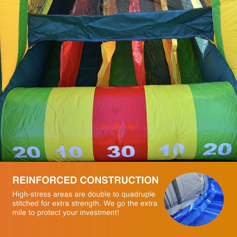 JumpOrange Soccer Target Game Inflatable for Kids and Adults (with